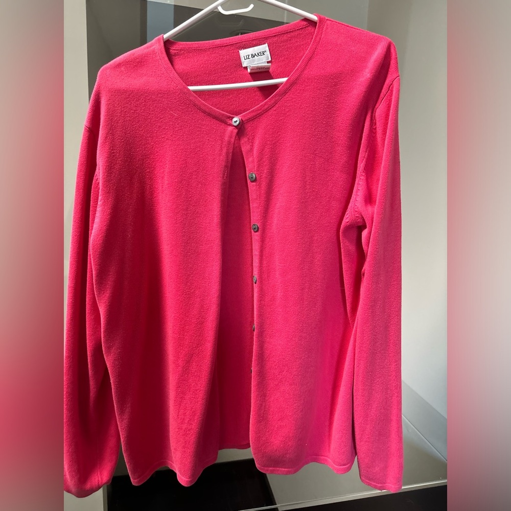 Liz Baker Vibrant Pink Women's Cardigan